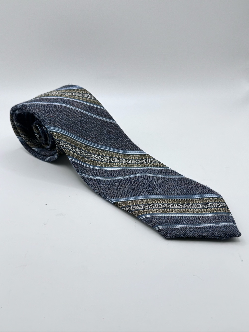 Vintage Marc de Paris Blue Necktie Designer Men's Classic Formal Neck Tie